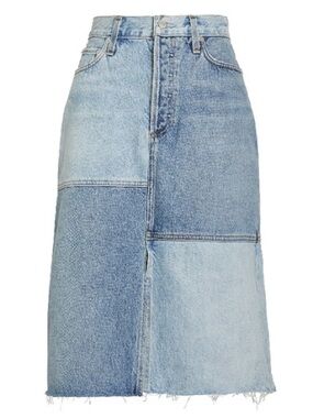 AGOLDE Issa Patchwork Denim Skirt Size 27